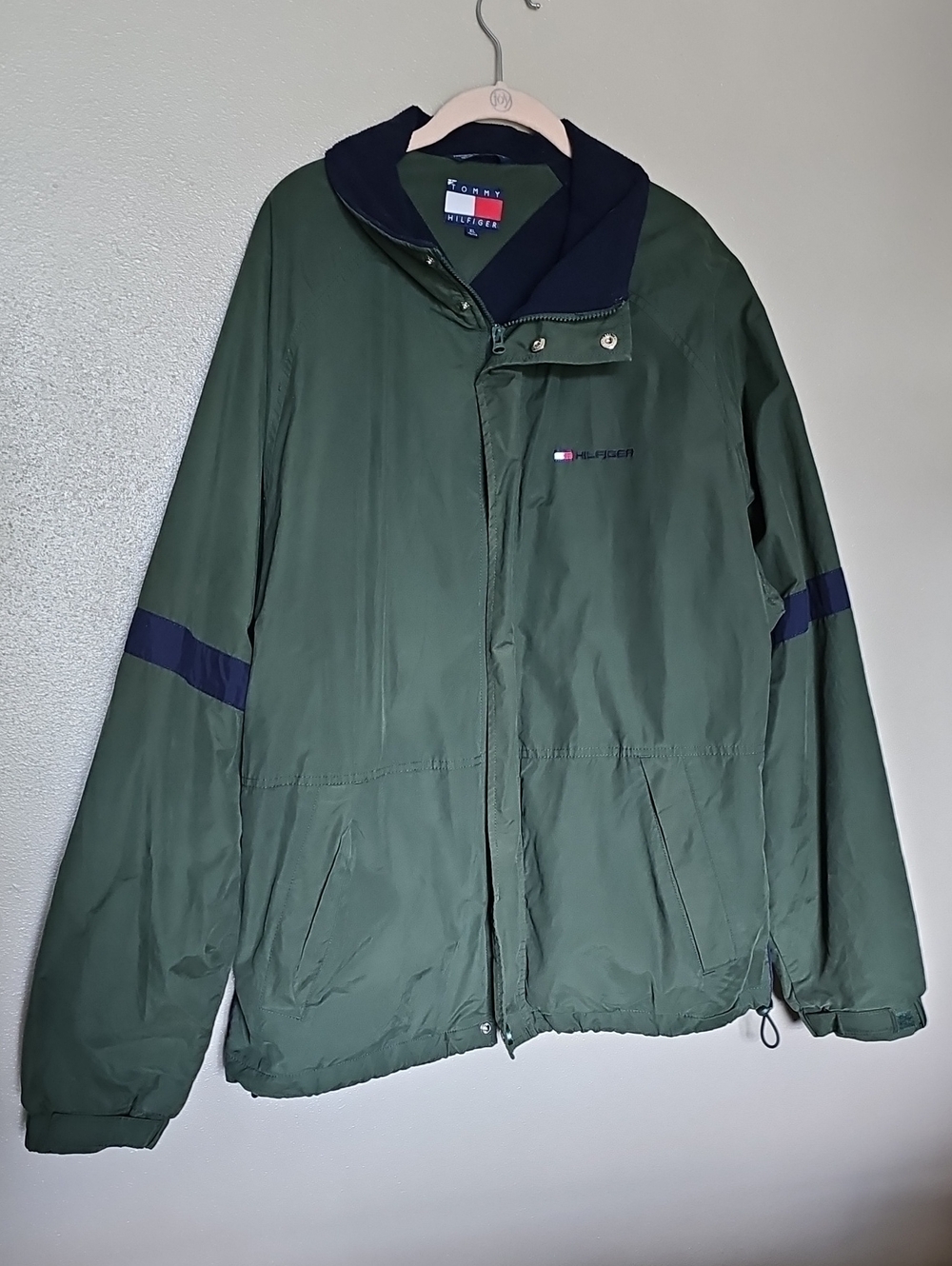Vintage Tommy Hilfiger Men's Green Jacket Size Xl